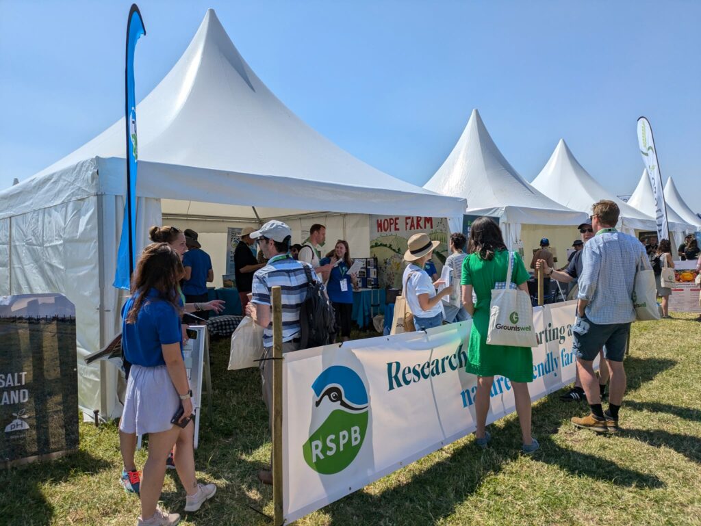 The RSPB stand at Groundswell Festival 2024.